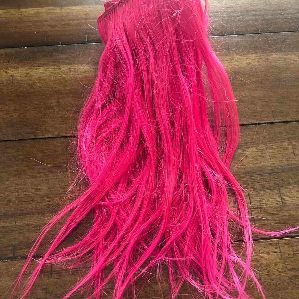 Vibrant Pink Hair Extension 10”